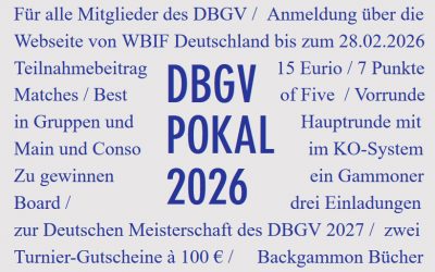 Die Anmeldung für den DBGV Pokal 2026 ist offen
