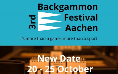 3. Backgammon Festival Aachen: Neuer Termin 20.-25.10.2026